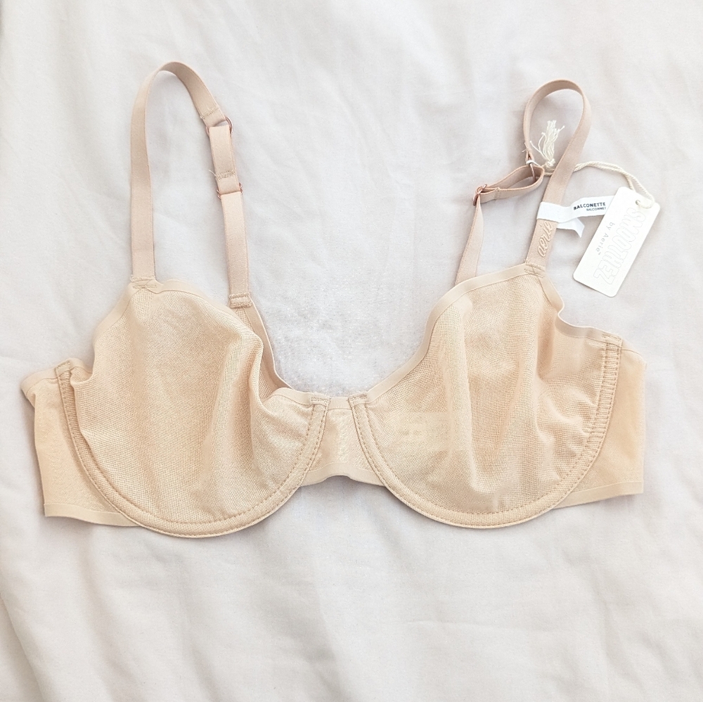 Aerie SMOOTHEZ Mesh Unlined Balconette Bra NWT - Picture 3 of 5